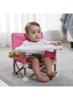 Buy Baby Floor Seat Baby Seat with Tray Foldable Baby Seat Suitable for Eating, Playing, Beach, Picnic Garden (pink) in Saudi Arabia