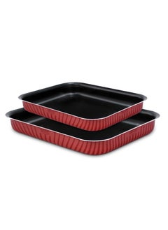 Buy Newflon Rectangular Oven Tray set 2 Pieces in Saudi Arabia