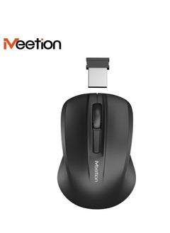 Buy MEETION MiniGo Small Travel 2.4Ghz Cordless Silent Computer Cute Mini Rechargeable Laptop Wireless Mouse (8CM) black color in UAE