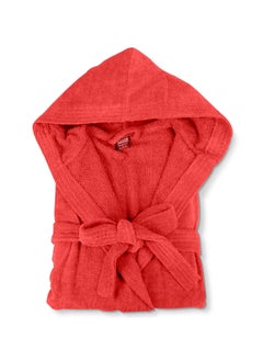 Buy Bathrobe Unisex Adult Velour Salerino 100% Cotton 1300 Grams Super Absorbent Quick Dry Hood And Pocket in UAE