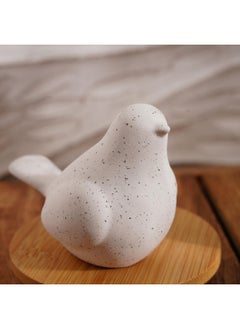 اشتري Bird Ceramic Decor Figurine 10X6X7.4Cm - White في الامارات