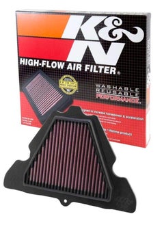 اشتري K&N engine air filter high performance premium powersport air filter fits 2011-2019 Kawasaki KLZ1000 versys LT Z1000 ZX1000 Ninja ABS Z1000 KA-1111 في الامارات