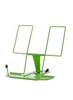 Buy Metal Book Stand for Desk, Adjustable Reading Rest Book Holder, Portable Cookbook Documents Holder, Sturdy Typing Stand for Recipes Textbooks Tablet Music Books with Page Clips in UAE