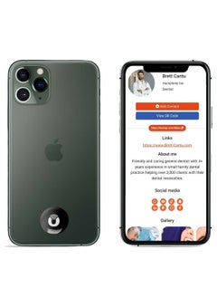 Buy Digital Business Card for Sharing Contact Info, Social Media, Payment, Apps and More Suitable for iPhone and Android- Feature NFC Tap & QR Scan Black in UAE