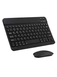 Buy Wireless Bluetooth Keyboard and Mouse, Ultra-Slim Keyboard and Mouse Combo Rechargeable Portable Wireless Keyboard Mouse Set for iPad,iPhone 13 & Above Galaxy Tablet Smartphone Android Tablet in UAE