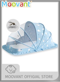 Buy Breathable Baby Mosquito Net Portable Folding Bed Tent Crib Cover Newborn Cots Crib Net Sun Shelter Full Baby Mosquito Cover For Newborn Kids Blue in Saudi Arabia