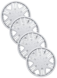 Buy Pack of 4 EM-3117 Taiwan Wheel Cover | 14" Inch | Chrome Universal Nested Style in UAE