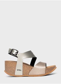 Buy Ibiza Strappy Mid Heel Wedges in UAE