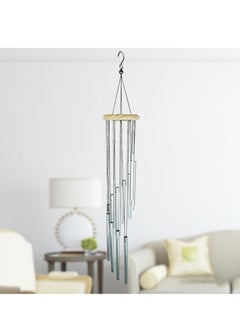 Buy M MIAOYAN Classic solid wood rotating 12-tube aluminum tube wind chimes creative home accessories metal garden ornaments 18-inch wind chimes in Saudi Arabia