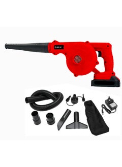 اشتري ELIKLIV Mini Small Leaf Blower, Cordless 2 in 1 21V Lithium Battery Multifunctional Blower for Blowing Leaves, Cleaning Dust and Small Trash, Car, Computer Host, Hard to Clean Corner في السعودية