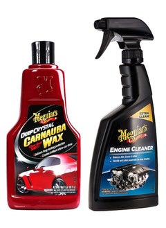 Buy A2216 Deep Crystal Carnauba Wax 473ml + G14816 Engine Cleaner 473ml in UAE