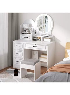 Buy Multifunctional Bedroom with Drawer Storage Dresser 80*40*137	CM (Does Not Include Dressing Stool) in Saudi Arabia