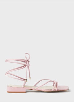 اشتري Spaghetti Strap Tie-Up Flat Sandal في السعودية