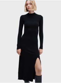 Buy Side Slit Knitted Dress in UAE