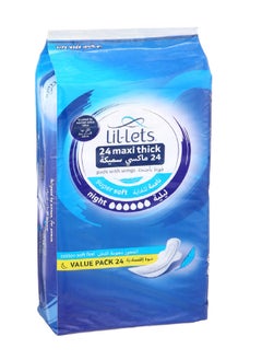 اشتري LILLETS MAXI THICK NYT PADS 24'S في الامارات