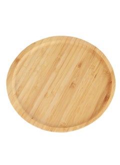 Buy Round wooden plate for serving candy and nuts - beige in Saudi Arabia