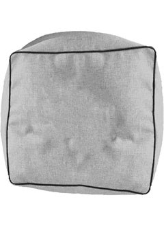 Buy Linen Floor Cushion Microfiber Filler 65X65X40 Light Gray in Saudi Arabia