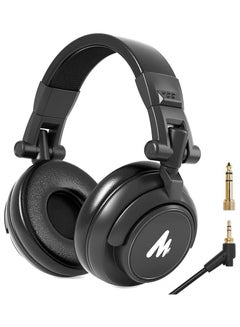 اشتري MAONO AU-MH601 Over Ear Stereo Monitor Closed Back Headphones 50MM Drivers Studio Headphones for Music, DJ, Podcast (Black) في مصر