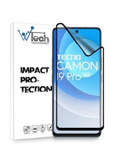 Buy 9D Matte Ceramic Full Coverage Screen Protector For Tecno Camon 19 Pro 5G 6.8 Inch Clear/Black in Saudi Arabia