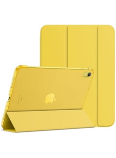 Buy Case for iPad 10 (10.9-Inch, 2022 Model, 10th Generation), Slim Stand Hard Back Shell Cover with Auto Wake/Sleep (Yellow) in UAE