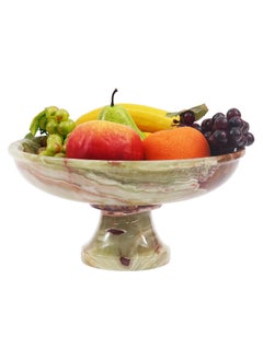 Buy Radicaln Marble Fruit Bowl Green 10"x5" Inch Handmade Fruits Holder Table Décor - Decorative Bowl For Kitchen Counter Décor- Bowls For Kitchen Accessories in UAE