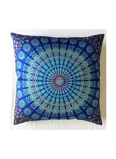 Buy Cotton Cushion Cover Blue/Green 40x40centimeter in UAE