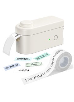 Buy Label Maker Machine with Tape - Compatible with 9/12/16mm Waterproof Tape, Portable & Rechargeable Label Makers with Built-in Cutter Wireless Label Printer Compatible with Android & iOS Devices in UAE