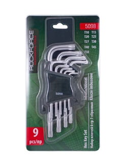 اشتري ROCKFORCE L-type TORX-Key Set 6 pcs (Т10, Т15, Т20, Т25, Т27, Т30, Т40, Т45, Т50) in a Plastic Holder في الامارات