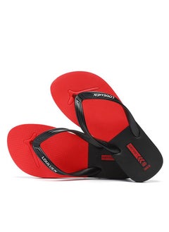 Buy 2023 Men's Summer Flip-flops Sandals Antiskid Casual Beach Shoes Red in UAE