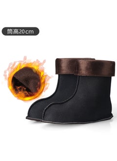 اشتري Winter long rain boots cotton cover lightweight warm High mens water shoes velvet cover lining fleece-lined rain boots liner foot cover22cm (ordinary cotton cover) 22cm (ordinary cotton cover) في الامارات