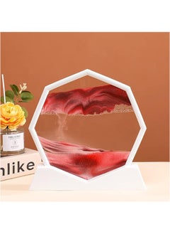 Buy Octagon Dynamic Sand Pictures, Amazing Moving Sand Art, Glass 3D Deep Sea Sandscapes Art Décor, Relaxing Relieve Deskto for Home Decor and Office for Women Men's Present, White in Saudi Arabia