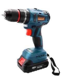 Buy 36V Cordless Impact Drill Kit: Brushless Motor, 2 Batteries, Combi Hammer Drill, Metal/Wood/Wall & Screwdriving - Complete Home & Office Tools Set in UAE