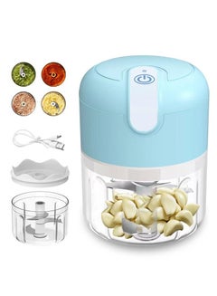 Buy Electric Garlic Chopper,Cordless Mini Chopper with USB Rechargeable,304 Stainless Steel Blade,250ml Portable Electric Mini Food Chopper for Garlic,Ginger,Onion,Meat in Saudi Arabia