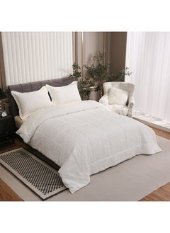 Buy Konya 3-Piece Jacquard Twin Comforter Set 220 x 160 cm in UAE