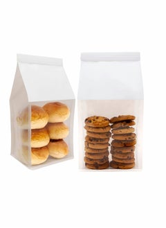 اشتري Bakery Bag 50pcs 5.1 4.3 11 In Toast Bread Bag Sliced Bread Packaging Self sealing Bread Bag Window Cookie Bag for Packaging Kraft Paper Tin Tie Tab Lock Candy Bag Treat Bag Popcorn Coffee Bag في السعودية