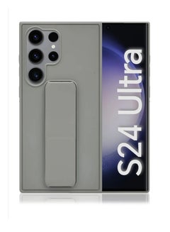 Buy Case Cover For Samsung Galaxy S24 Ultra With Magnetic Hand Grip 3 in 1 Grey in Saudi Arabia