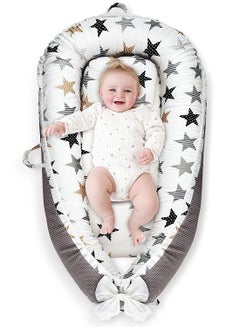 Buy Baby Lounger Baby Nest Co-Sleeping, Portable Baby Bed with Pillow, Adjustable Bassinet Snuggle Bed for 0-12 Months Baby in Saudi Arabia