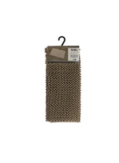 Buy Anti-Slip Microfiber Bathroom Mat with Balls Taupe 50 x 80 cm 7744165 in Saudi Arabia