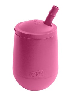 Buy Sippy Cup Mini Cup + Straw Training System - 100% Silicone Straw Cup For Infants - Baby Cup Designed By A Pediatric Feeding Specialist - 9 Months+ - Pink in UAE