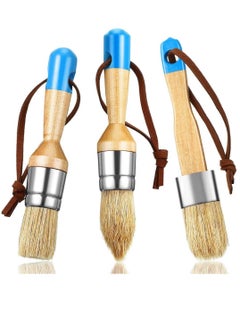 Buy Stencil Brushes For Wood Furniture And Home Decoration 3 Pack in UAE