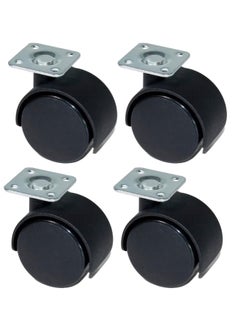 Buy Set Of 4 Caster Wheel Twin Type 090 2 Inch Heavy Stud For Trolleys Furniture And Other Moving Tools in UAE