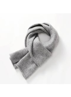 Buy Unisex Cashmere Scarf Knitted Warm Winterlight gray light gray in UAE