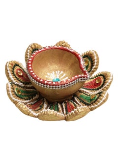 Buy Trishna Clay Diya, Multicolour in UAE