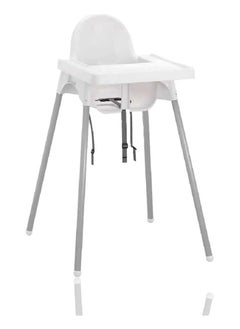 Buy Washable Highchair for Babies & Toddlers, Adjustable Baby Feeding Chair with Removable Tray, Portable & Non-Tip Design, Compact & Lightweight, Easy to Clean in UAE