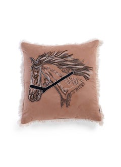 Buy Stallion Filled Cushion 45X45cm - Brown in UAE