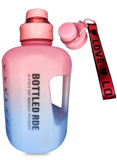 Buy Big Water Bottle 2.2 Litre with Handle Leak Proof BPA Free Large Capacity Daily Drinks Jug for Men Women Fitness Sport Gym- ideal for Gym, Home, office, School, SOLID COLORS in Saudi Arabia