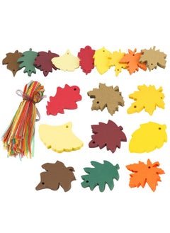 اشتري 180Pcs Paper Leaves Gift Tags With Ribbon, Maple Leaf Tags For Thanksgiving, 9 Styles Fall Leaves Labels, Fall Cutouts For Autumn Thanksgiving, Classroom Leaves Cutouts Artificial في السعودية