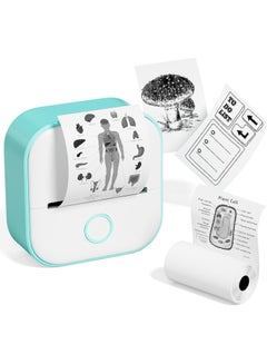 Buy Phomemo Pocket Sticker Printer T02 Mini Pocket Thermal Printer, Wireless Bluetooth Photo Printer for DIY Journal, Notes, Memo, Photo, Mini Receipt Printer Compatible with iOS & Android, Green in UAE