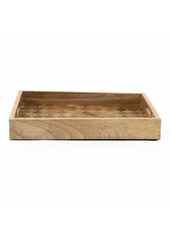 اشتري Major Rectangular Decorative Tray, Brown - 47x34 cm في الامارات