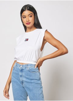 Buy Badge Cropped Fit Top in UAE